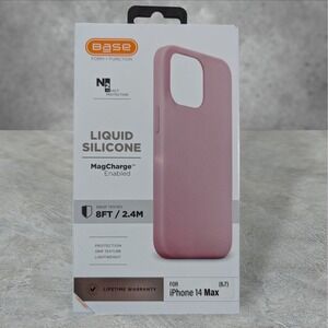 A3. Base Liquid Silicone MagCharge Case For Apple iPhone 14 Max (14 Plus) Pink